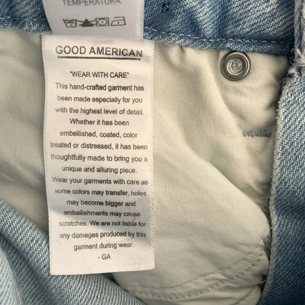 NEW‎ Good American Good Boy Jeans in Blue456